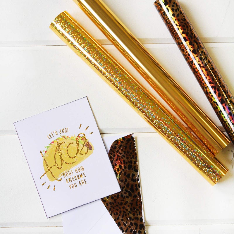 Heidi Swapp Minc Fil Roll, 12 Inch 6 Feet, Leopard 6' Roll, Metallic Paper Foil Art Craft Supplies Minc Foil Minc Foil Machine Minc Laminator Lamination Minc Supplies Minc Transfer Folder - Image 2